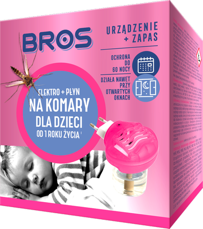 BROS elektro + płyn na komary dla dzieci od 1 roku życia